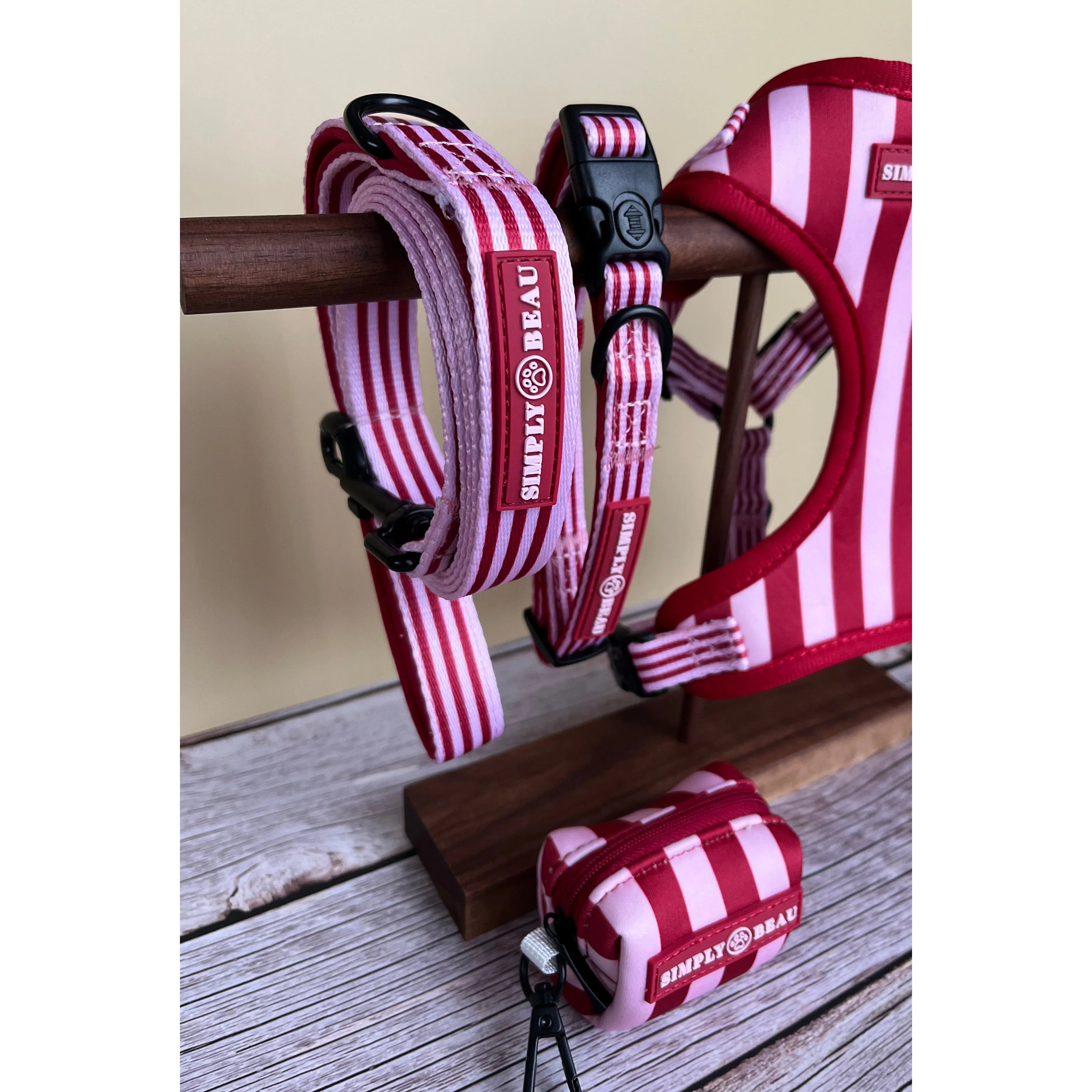 Striped Society Mega Bundle: Harness, Collar, Lead & Poop Bag Holder
